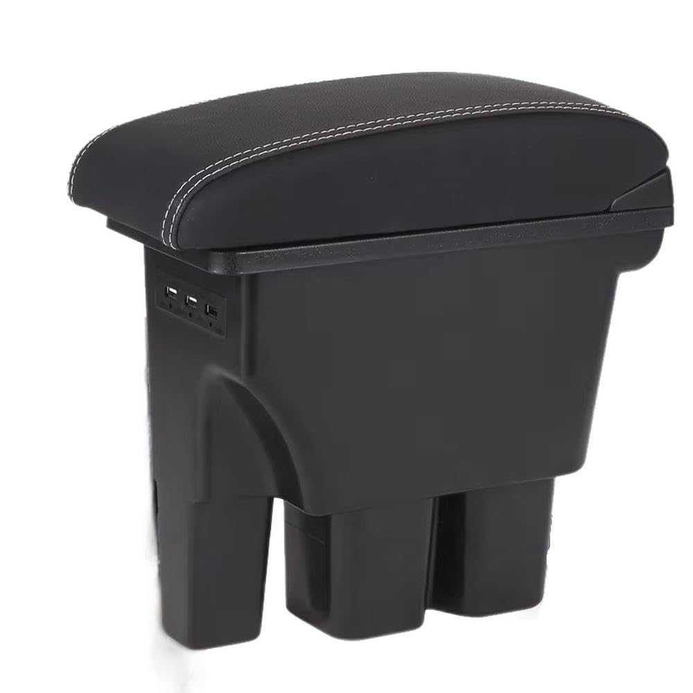 SXQPOCAR For Suzuki Jimny JB74 2018-2024 Car Armrest Box Retrofit Parts Center Console Storage Box Replacement Parts(B3 White line Corium)