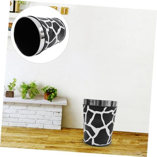 Caneca de basura con estampado de vaca para oficina y cocina miniatura 6