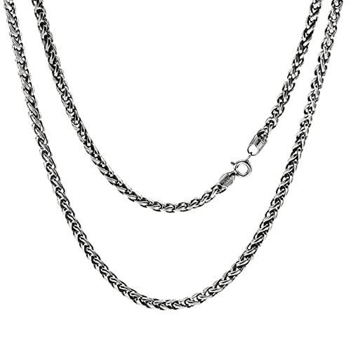 Collier Chaîne Argent 925 Anti-Noircissement | Maille Corde Homme Solide
