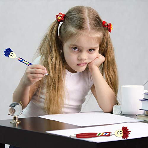 Yarachel Mop Topper Pens - Screen Cleaner Stylus Pens 3-In-1 Stylus Pen Duster Creative Gel Ink Rollerball Pen For School Home Office Stationery Store Kids Girls Gift (6 Colors, 24 Pieces) #TOP4