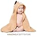 MINIBOO Hooded Baby Towels for Newborn & Toddler - Super Soft Baby Bath Towels with Hood, Highly Absorbent Viscose Made from Bamboo Hooded Towel for Boys, Girls, Newborn Essentials