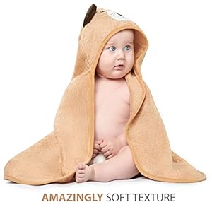 MINIBOO Premium Hooded Towel with Unique Dog Design - Extra Soft and Absorbent Rayon from Bamboo Towels for Newborn, Infant, and Toddler - Perfect as Baby Gifts MINIBOO Premium Hooded Towel with Unique Dog Design Extra Soft and Absorbent Rayon from Bamboo Towels for Newborn Infant and Toddler Perfect as Baby Gifts