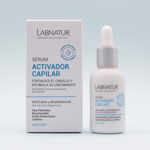 Sérum Activador Capilar 30ml Labnatur. Anticaida y Regenerador. Para Mujer y Hombre. Activos Naturales y Saw Palmetto. Crecimiento del Cabello. Aumenta la Densidad Capilar.