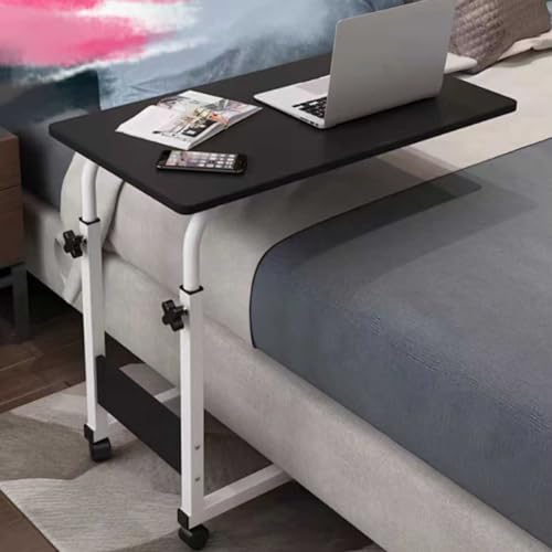 Table de lit réglable en hauteur à roulettes pour repas et lecture