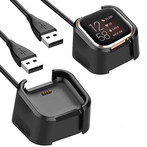 Mostof 2-Pack Compatible with Fitbit Versa 2 Charger, Accessories Charging Dock with Cable Replacement for ONLY Fitbit Versa 2