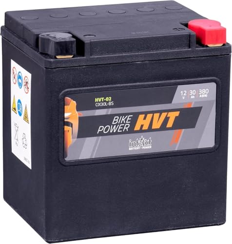 Batterie moto HVT-02 intAct 12V 30Ah pour Harley Davidson 2 cylindres