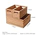 DDYURI Wooden Baskets for Clothes Storage and Shelf Organizing -Natural Wood Decorative Storage Boxes with Handles for Office Bookshelf and Closet- Cabinets Cube Bins Organizer Light (3TH-LT)