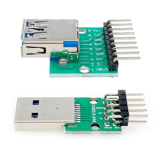 Adaptador USB 3.0 macho y hembra a DIP 9 pines, pack x4 miniatura 4