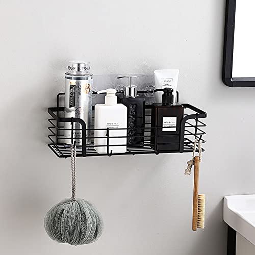 Mbr Force Shower Caddy 3-Pack Adhesive Bathroom Shower Shelf, Large Capacity Stainless Steel Shower Organizer Shelves With Hooks, No Drilling, Rustproof, Wall Mount For Bathroom, Kitchen Black #TOP1
