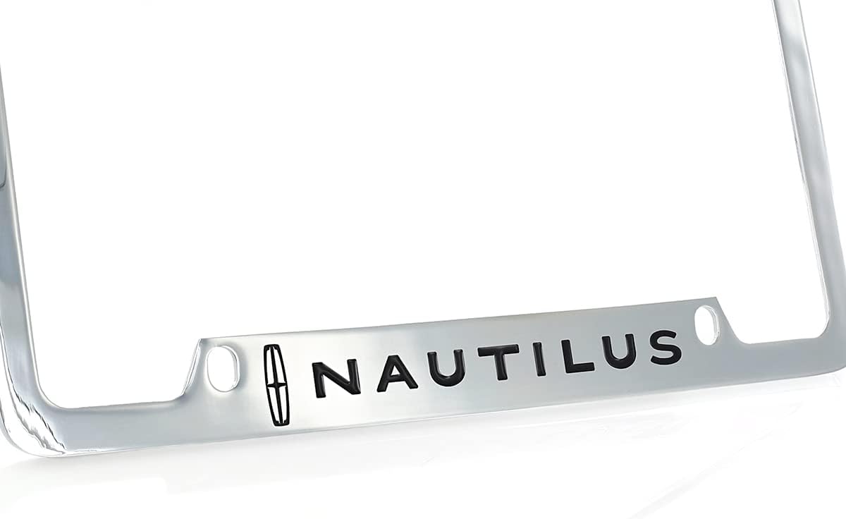 Lincoln Nautilus Wordmark Chrome Plated Metal License Plate Frame Holder