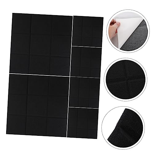 Paneles acústicos de pared negros de poliéster, juego de 6 piezas para decoración del hogar miniatura 2