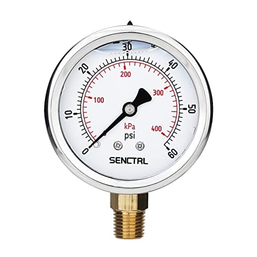 SENCTRL Low Pressure Gauge with Glycerin
