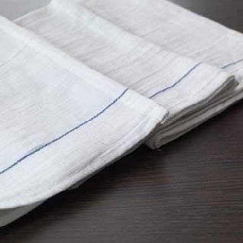 Sleep and Beyond Tea Towels, 100% Cotton Blue Stripe Kitchen Towels (White, 20 Pack)