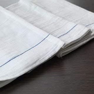 Sleep and Beyond Tea Towels, 100% Cotton Blue Stripe Kitchen Towels (White, 20 Pack)
