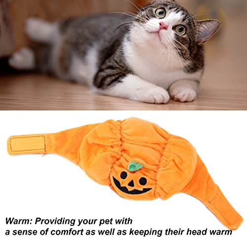 Chapéu de abóbora de Halloween para animais de estimação, chapéu de abóbora de Halloween para gatos,