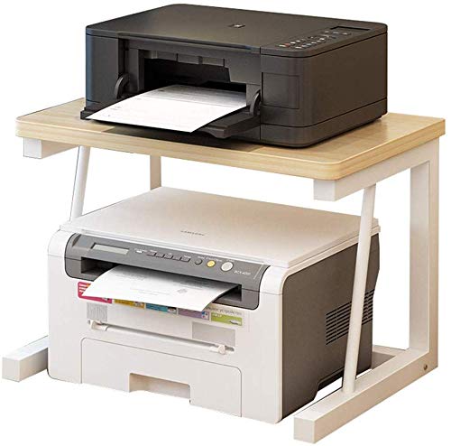 Drucker Regal Mobildruckerständer Schreibtisch Druckertisch Study Finishing Bücher Doppel Mikrowelle Rack-Organizer Faxgerät,Holz Farbe,57 * 34 *