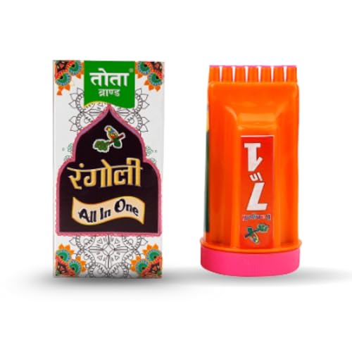 Image of TOTA Rangoli Making Tool for Easy Colour Powder Spreading | Decorative Rangoli Design Tool for Festivals Diwali & Home Decoration (Pack of 1)