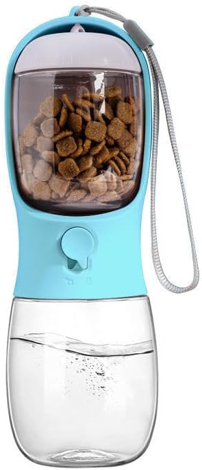 Botella de agua para perros, botella de agua de viaje para perros, botella de agua para mascotas, contenedor de alimentos, dispensador de agua de 10