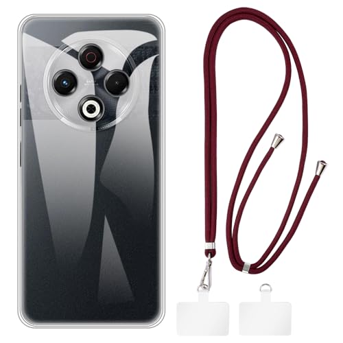Shantime �P�[�X�ƃN���X�{�f�B�X�g���b�v�Z�b�g Tecno Camon 30 Loewe 4G �Ƃ̌݊������� �g�уJ�o�[�Ƌ����o�b�N���t�������\�l�b�N�X�g���b�v�����2���̃p�b�`�t��(�N���A + ���b�h)