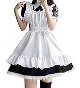 Aurueda French Maid Dress Cosplay Anime Set Maid Kostüm für Frau Mädchen Maid Outfit Set für Halloween Blau und Weiß, Größe M Aurueda French Maid Dress Cosplay Anime Set Maid Kostüm für Frau Mädchen Maid Outfit Set für Halloween Blau und Weiß, Größe M