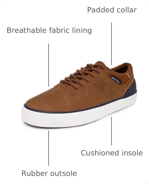 Image of Nautica Men's Classic Lace-Up Boat Shoes Low Top Fashion Sneaker - Stylish and Comfortable Casual Shoe