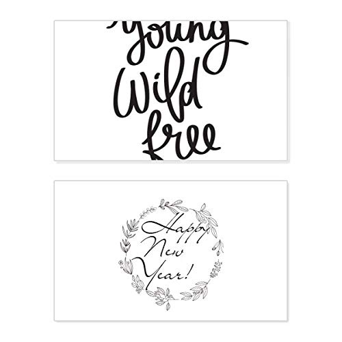 Tarjeta conmemorativa de Año Nuevo con cita gratuita de Young Wild