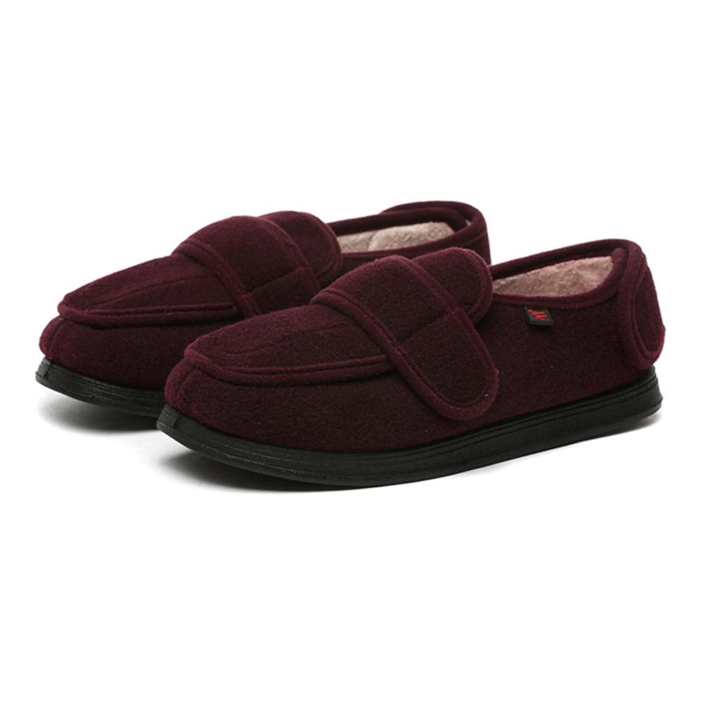 Chaussons scratch réglable CYN pantoufles mousse à mémoire de forme femme homme rouge 34