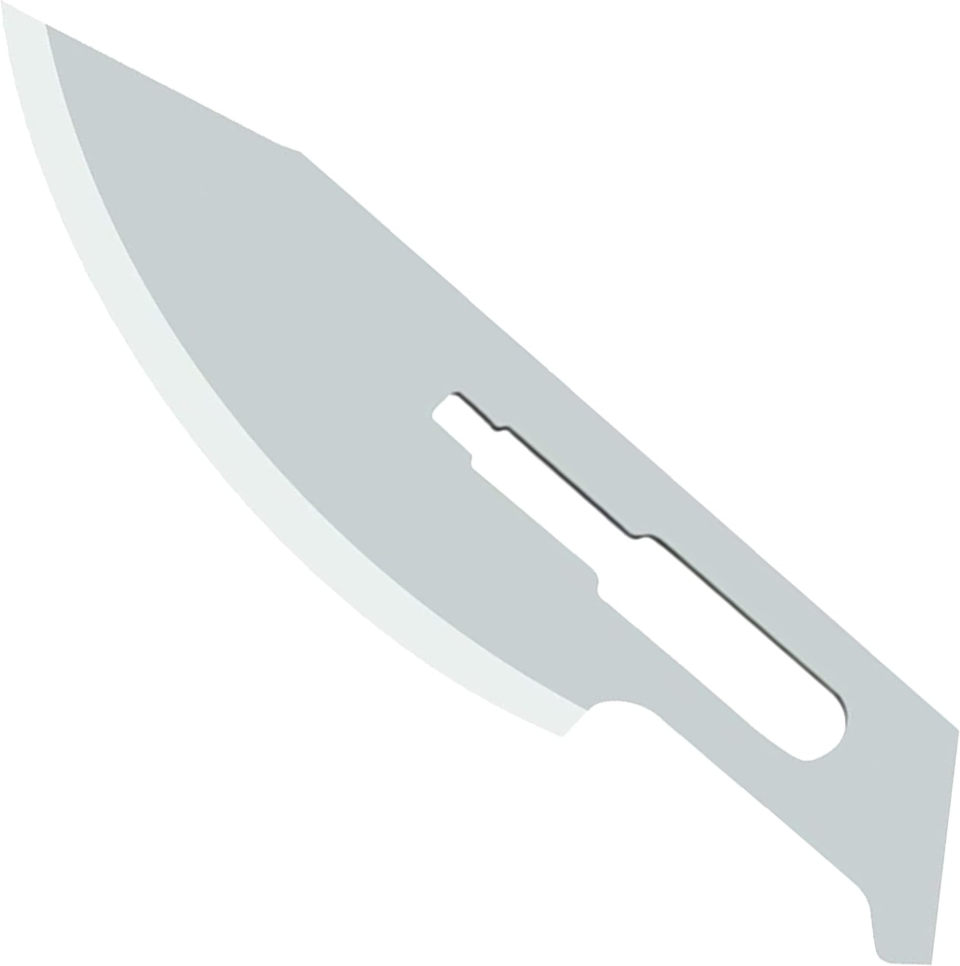 Scalpel Blades Sterile High Carbon Steel Dermablade, # 24 Surgical Blades for Dermaplaning, Individually Wrapped Box of 100 Pcs + # 4 Scalpel Handle