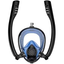 Full Face Snorkel Mask - Snorkel Set, 180 Panoramic View Anti-Fog Anti-Leak Snorkeling Mask, Very Suitable for Diving Enthusiasts,Snorkeling Gear for Adults,