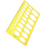Cabilock Kit di Righelli per Disegno Architettonico Ellittici in Plastica Arancione Modelli di Misurazione Scala in Centimetri Strumenti per …