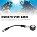 Tissting Digital Pressure Gauge 38mm Hose Scuba Diving Pressure Gauge with High Pressure Pipe, 0 to 300 Bar Submersible Pressure Gauges for BCD Regulator(15cm)