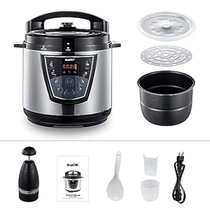 9 in 1 Electric Pressure Cooker,Slow Cook,Rice/Grain Cooker,Steamer,With Non-Stick Coating Inner Pot,Stainless Steel,6 Quart