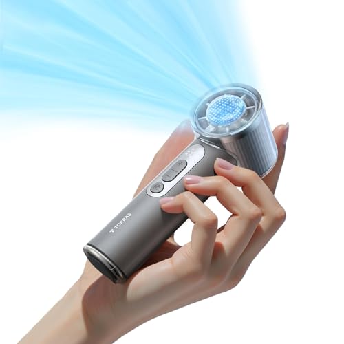 Image of TORRAS COOLiFY iva Hand Fan [Semiconductor Ice Cooling] Portable Fan Rechargeable 5000mAh [100 Speed Control] Mini Fan High Velocity Airflow Original Imported - Charcoal