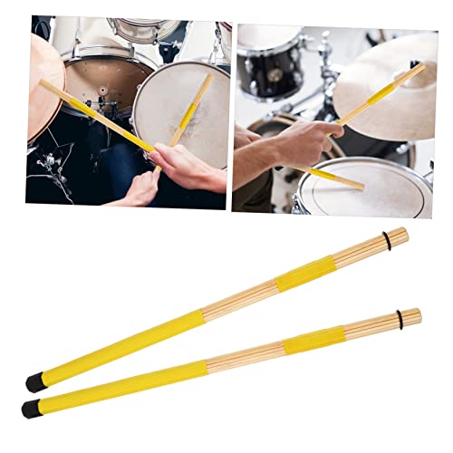 Baquetas de bambú profesionales para percusión amarillo miniatura 4