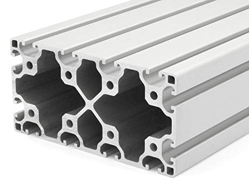 Profil aluminiowy 80 x 160 L typ I 8 rowków (lekki), srebrny eloksalowany. Profil aluminiowy 80 x 160 profile aluminiowe 80 x 160 profil monta?owy D?ugo??: 320 mm