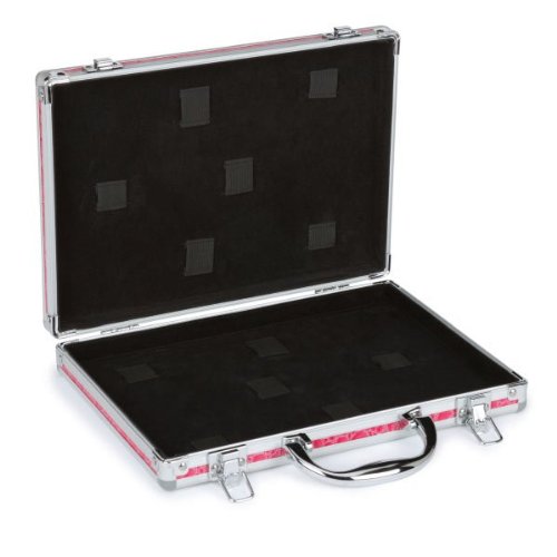 Top Performance Aluminum and PVC Faux Croc Grooming Shear Case, Hot Pink