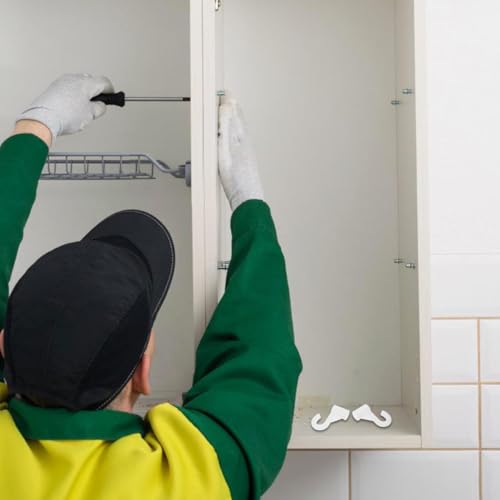 Image of balacoo Adjustable Closet Rod Bracket Heavy Duty Wardrobe Rod Holder with High Loadbearing Hooks for Bedroom Clothes Hanging Support 6Pcs Set 2.75X1.33X0.86In