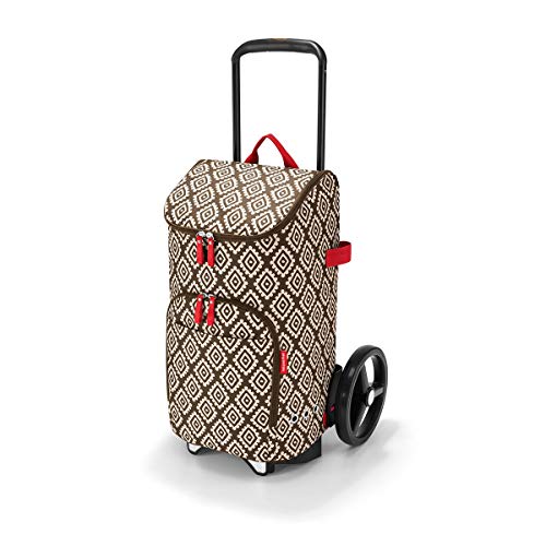 Preisvergleich Produktbild reisenthel citycruiser Rack + citycruiser Bag Set, moderner, robuster Einkaufstrolley aus Aluminium, leichtlaufende Rollen - große Einkaufstasche, 34x60x24 cm, 45 l, Diamonds Mocha (6039)