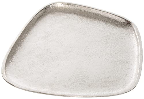 Brandsseller Deko Tablett Deko Teller ca. 21 x 18 cm Deko Schale Aluminium RAW OPTIK Silber Brandsseller Deko Tablett Deko Teller ca. 21 x 18 cm Deko Schale Aluminium RAW OPTIK Silber