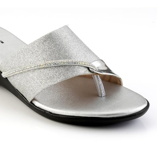 Image of MOSAC Women's Party-Wear Designer Wedding Slip-On Casual Wedge Fashion Wedding Sandal