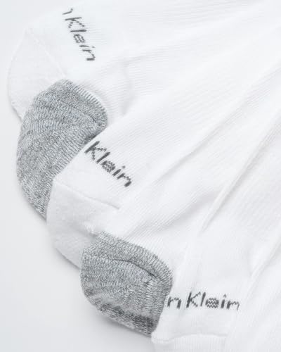 Image of Calvin Klein Womens No Show Socks - 6 Pack Breathable Cotton Blend Athletic Performance Low Cut Running Socks for Women