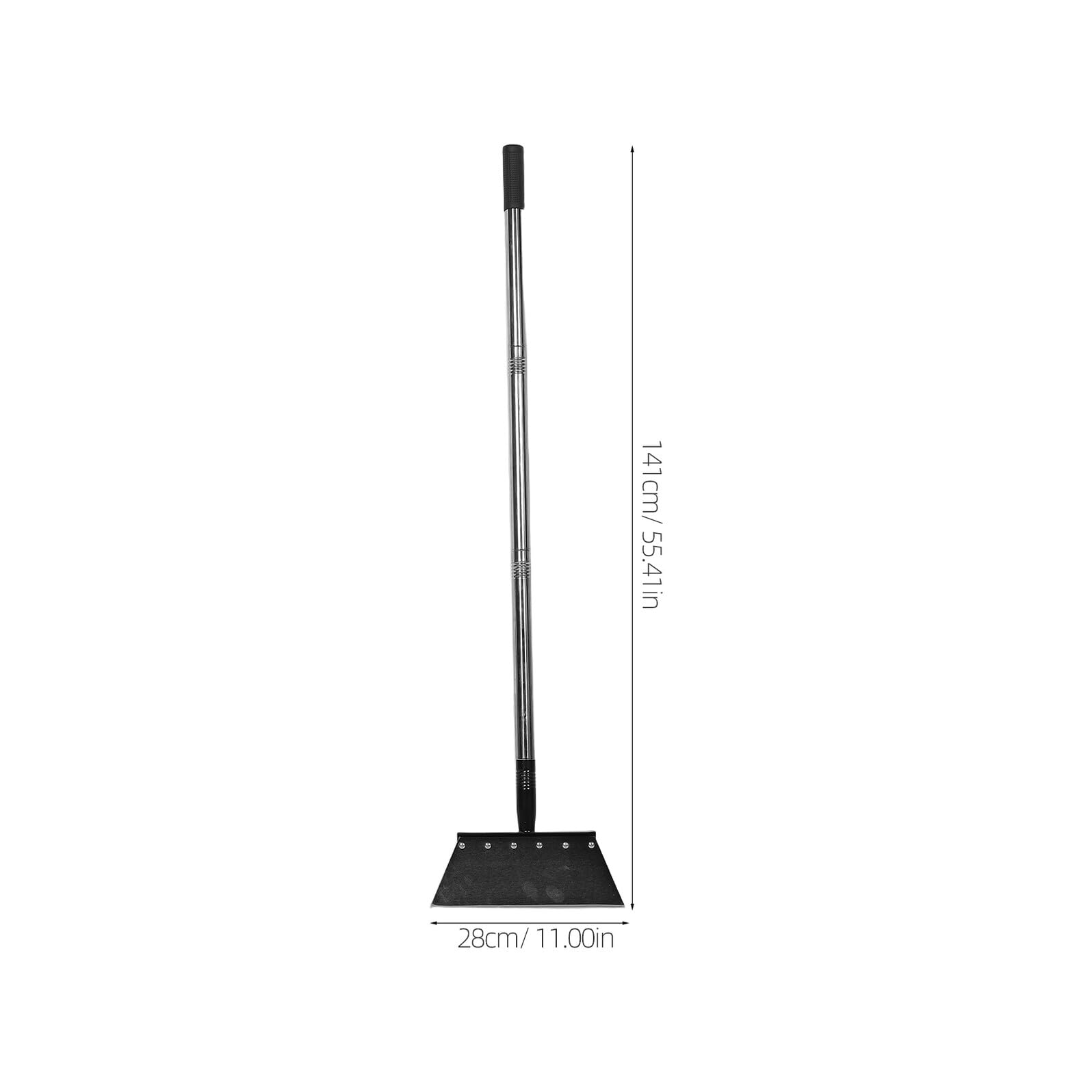 Toyvian Raspador de Jardín Plano de Acero Inoxidable Mango Largo Ergonómico, Herramienta Multifuncional para Limpieza de Bordes y Superficies en Cocinas y Agricultura