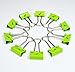 Rapesco 1421 19 mm Tick Foldback Binder Clips, Green, Pack of 80