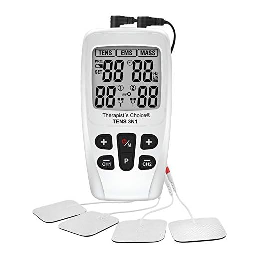 Therapist’s Choice® TENS3N1 Dual Channel, Digital Combo with TENS, EMS and Massage with Accessories, White