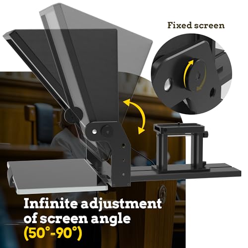 Teleprompter HD gran angular Nelyrho de 16 pulgadas compatible con cámaras y vídeo 3