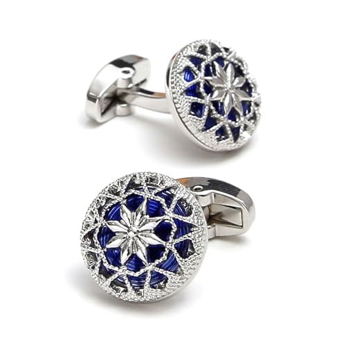 Sturdy Copper Alloy Men's Cufflinks with Artistic Openwork Detail Designed for Professional Use and Longevity Mens Cufflinks