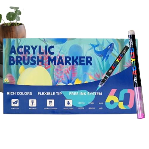 Rotuladores acrílicos con punta de pincel, material escolar , multicolores, lápices de pintura acrílica, para adultos, , escuela, oficina, regalos, decoración, manualidades, cumpleaños