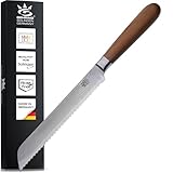 GEHRING SOLINGEN Damast Brotmesser, Scharfes Profi Küchenmesser, Made in Germany, eisgehärteter...
