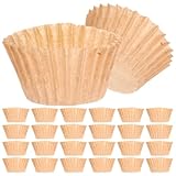 SMASOLO 1000 Moldes para Cupcakes de Papel Kraft Natural, Mini Moldes para Muffins de 6 Cm, Desechables para Hornear y Repostería en Fiestas, Cumpleaños y Showers