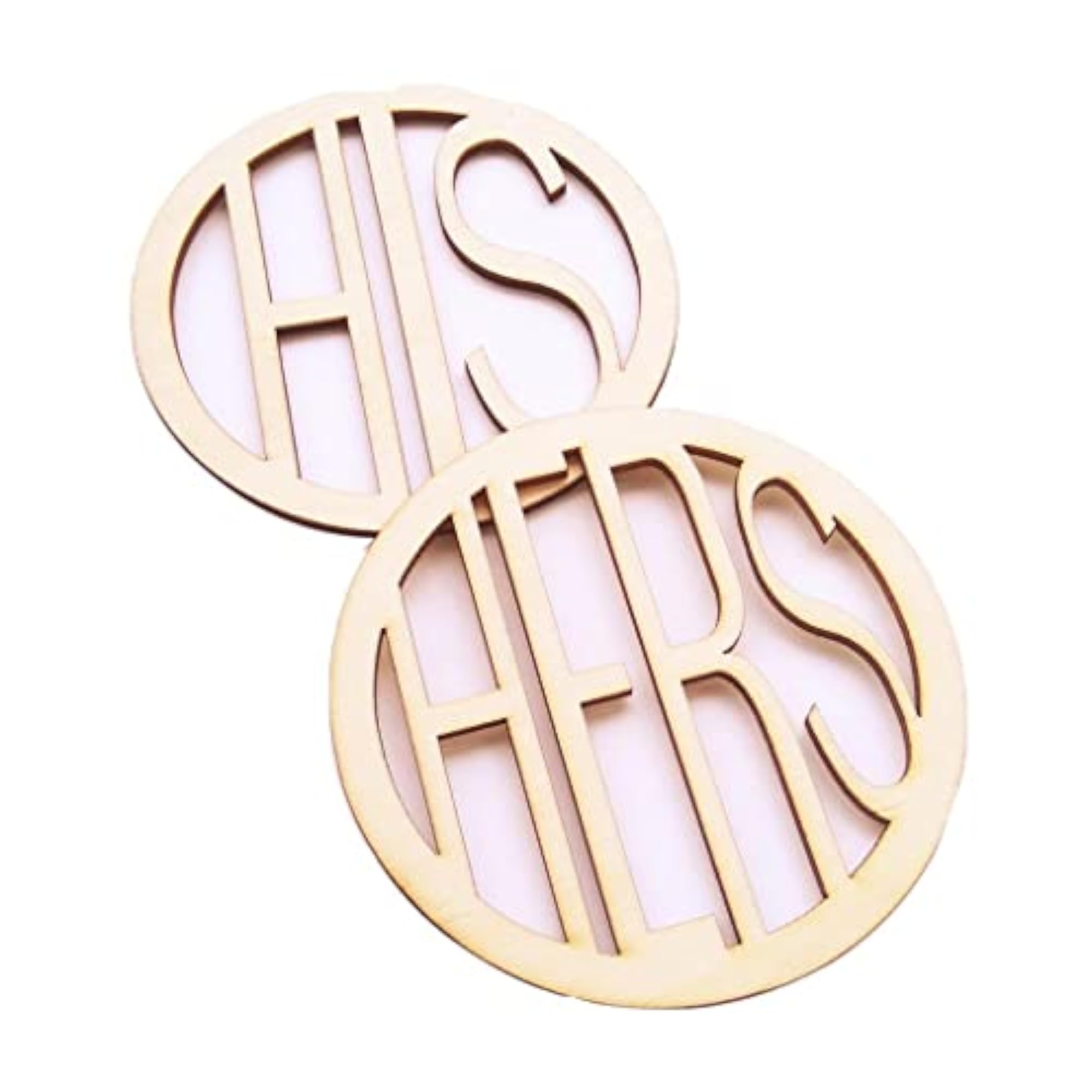 Pair Wedding His and Hers Wooden Coaster Holder